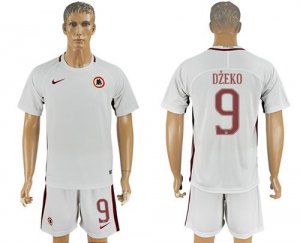 Roma #9 Dzeko Away Soccer Club Jersey