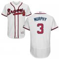 2016 Men Atlanta Braves #3Dale Murphy Majestic White Flexbase Authentic Collection Player Jersey