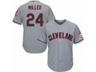 Youth Majestic Cleveland Indians #24 Andrew Miller Authentic Grey Road Cool Base MLB Jersey