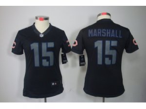 Nike Women Chicago Bears #15 Brandon Marshall black jerseys[Impact Limited]