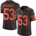 Nike Browns #53 Joe Schobert Brown Color Rush Limited Jersey