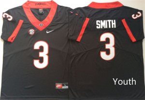 Georgia Bulldogs #3 Roquan Smith Black Youth Nike College Football Jersey