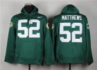 Nike Green Bay Packers #52 Clay Matthews Green jerseys(Pullover Hoodie)