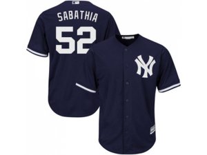 Youth New York Yankees #52 C.C. Sabathia Navy blue Cool Base Stitched MLB Jersey