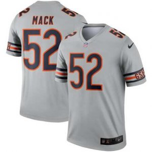 Nike Bears #52 Khalil Mack Silver Inverted Legend Jersey