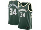 Men Nike Milwaukee Bucks #34 Giannis Antetokounmpo Green Stitched NBA Swingman Jersey