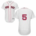 Men's Majestic Boston Red Sox #5 Nomar Garciaparra White Flexbase Authentic Collection MLB Jersey