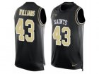 Mens Nike New Orleans Saints #43 Marcus Williams Limited Black Player Name & Number Tank Top NFL Jersey