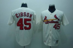 mlb st.louis cardinals #45 gibson m&n cream