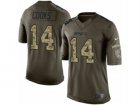 Mens Nike New England Patriots #14 Brandin Cooks Limited Green Salute to Service NFL Jersey