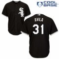 Men's Majestic Chicago White Sox #31 Alex Avila Replica Black Alternate Home Cool Base MLB Jersey