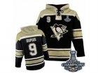 Mens Old Time Hockey Pittsburgh Penguins #9 Pascal Dupuis Premier Black Sawyer Hooded Sweatshirt 2017 Stanley Cup