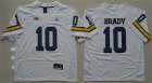 Michigan Wolverines 10 Tom Brady White College Football Jersey