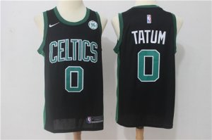 Celtics # 0 Jayson Tatum Black Nike Swingman Jersey