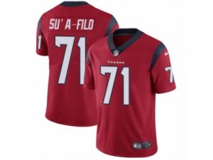 Mens Nike Houston Texans #71 Xavier Sua-Filo Vapor Untouchable Limited Red Alternate NFL Jersey