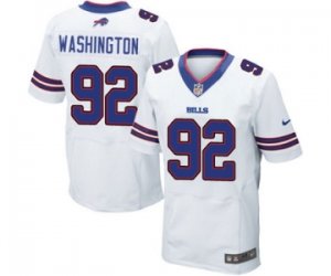 Mens Nike Buffalo Bills #92 Adolphus Washington Elite White NFL Jersey