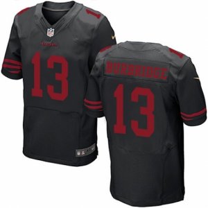 Mens Nike San Francisco 49ers #13 Aaron Burbridge Elite Black Alternate NFL Jersey