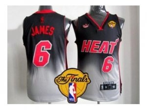 nba miami heat #6 james black-grey[2013 finals]