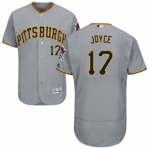 Men\'s Majestic Pittsburgh Pirates #17 Matt Joyce Grey Flexbase Authentic Collection MLB Jersey