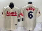 Angels #6 Anthony Rendon Cream Nike 2022 City Connect Cool Base Jersey