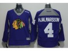 NHL Chicago Blackhawks #4 Nikals Hjalmarsson purple jerseys