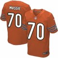 Men's Nike Chicago Bears #70 Bobby Massie Elite Orange Alternate NFL Jersey