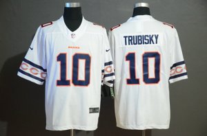 Nike Bears# 10 Mitchell Trubisky White Team Logos Fashion Vapor Limited Jersey