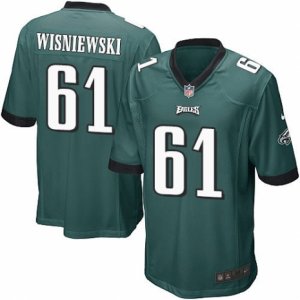 Mens Nike Philadelphia Eagles #61 Stefen Wisniewski Game Midnight Green Team Color NFL Jersey