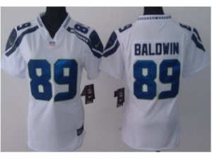 Nike Women Seattle Seahawks #89 Doug Baldwin White Jerseys