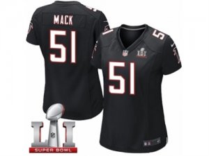 Womens Nike Atlanta Falcons #51 Alex Mack Limited Black Alternate Super Bowl LI 51 NFL Jersey