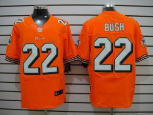 Nike NFL Miami Dolphins #22 Reggie Bush Orange Jerseys(Elite)