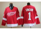 nhl jerseys deroit red wings #1 Terry Sawchuk CCM Throwback red