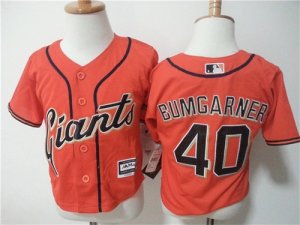 Giants #40 Madison Bumgarner Orange Toddler Jersey