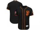 Men San Francisco Giants Customized Majestic Black 2018 Spring Training Flex Base Team Jersey