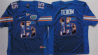 Florida Gators 15 Tim Tebow Blue Portrait Number College Jersey