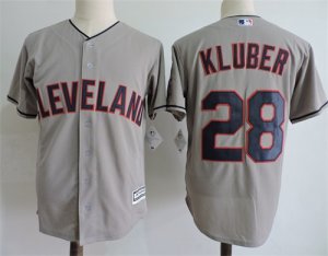 Indians #28 Corey Kluber Gray Flexbase Jersey