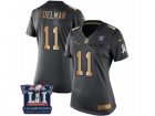 Womens Nike New England Patriots #11 Julian Edelman Limited Black Gold Salute to Service Super Bowl LI Champions NFL Jersey