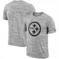 Pittsburgh Steelers Heathered Black Sideline Legend Velocity Travel Performance T Shirt