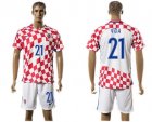 Croatia #21 Vida Home Soccer Country Jersey