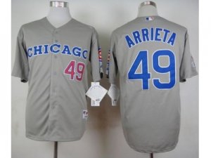 MLB Chicago Cubs #49 Jake Arrieta Grey 1990 Turn Back The Clock Stitched Baseball jerseys