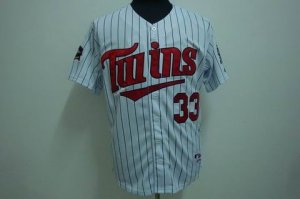 mlb minnesota twins #33 morneau white(blue strip)