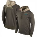 Jacksonville Jaguars Nike Salute to Service Sideline Therma Pullover Hoodie Olive