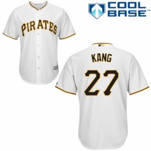 Women\'s Majestic Pittsburgh Pirates #27 Jung-ho Kang Authentic White Home Cool Base MLB Jersey