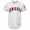Men Los Angeles Angels of Anaheim Majestic Home Blank White Flex Base Authentic Collection Team Jersey