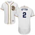 Men's Majestic San Diego Padres #2 B.J. Upton White Flexbase Authentic Collection MLB Jersey