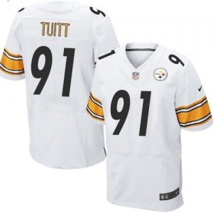 Nike Pittsburgh Steelers #91 Stephon Tuitt whiteJerseys(Elite)