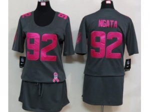 Nike women baltimore ravens #92 ngata dk.grey jerseys[breast cancer awareness]