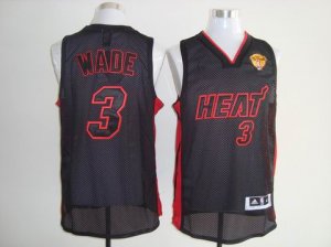 nba miami heat #3 wade black[red name] 2011 finals