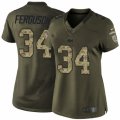 Womens Nike Indianapolis Colts #34 Josh Ferguson Limited Green Salute to Service NFL Jersey