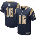 Nike St. Louis Rams #16 Jared Goff Navy Blue Team Color Men's Stitched NFL Elite Jersey